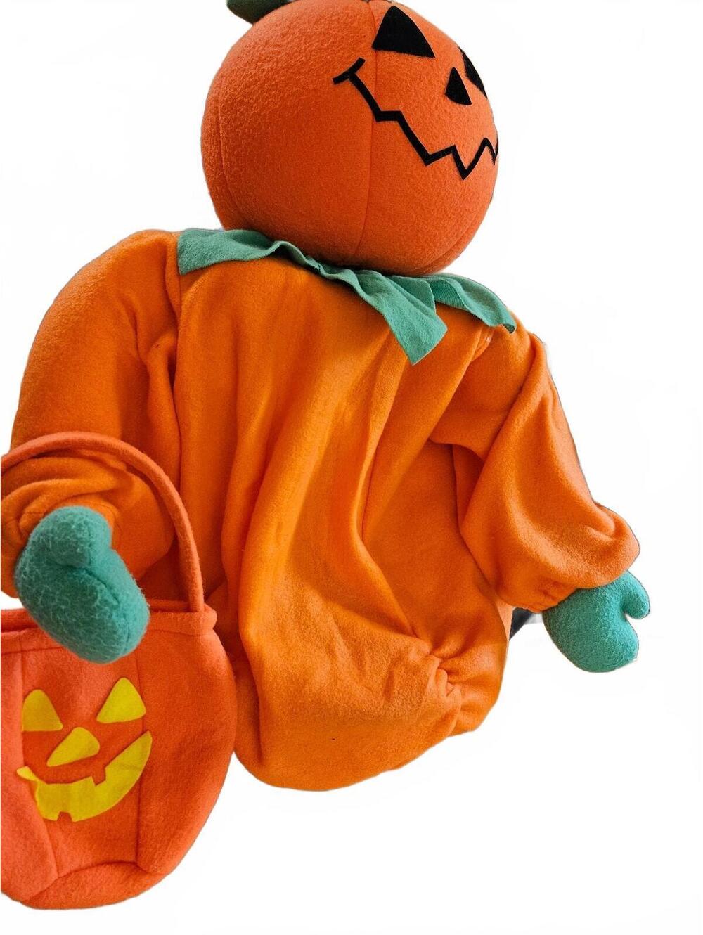 Standing 3 ft flannel Halloween pumpkin
